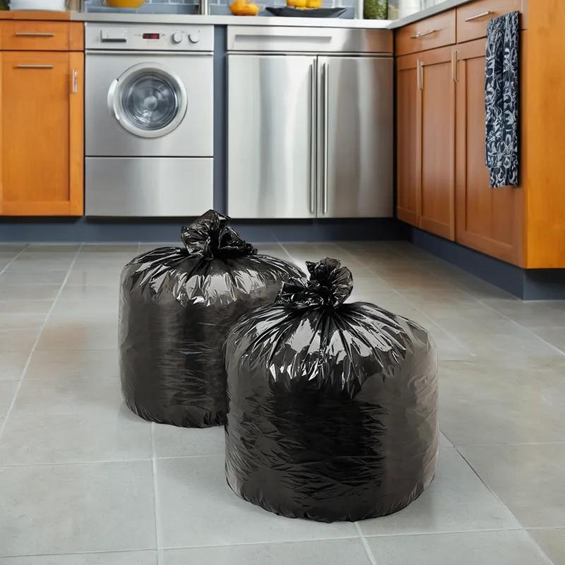 Victoria Bay Can Liner 41.5X54 IN Black Plastic 1.25MIL 100/Case