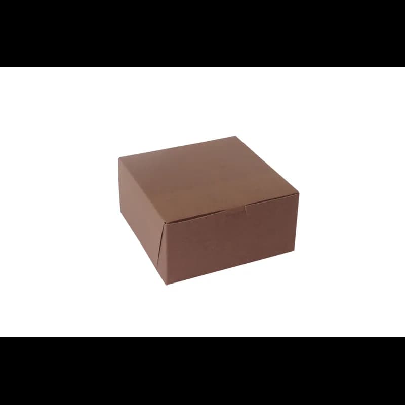 Bakery Box 8X8X4 IN Paperboard Chocolate Corner Lock 1-Piece 200/Bundle