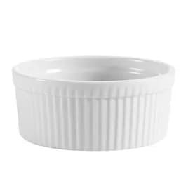 Souffle Ramekin 10 OZ Porcelain White Round Fluted 24/Case