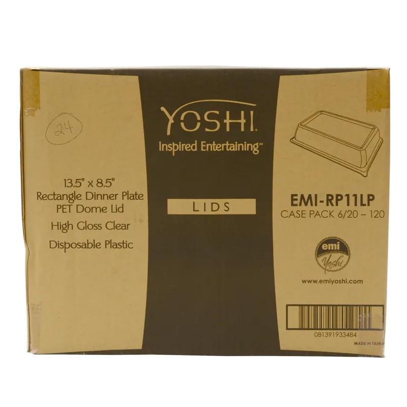 Lid Dome 11 IN PET Rectangle For Plate Unhinged 120/Case