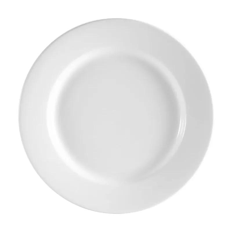 Clinton Plate 9 IN Porcelain Super White Rolled Edge 24/Case
