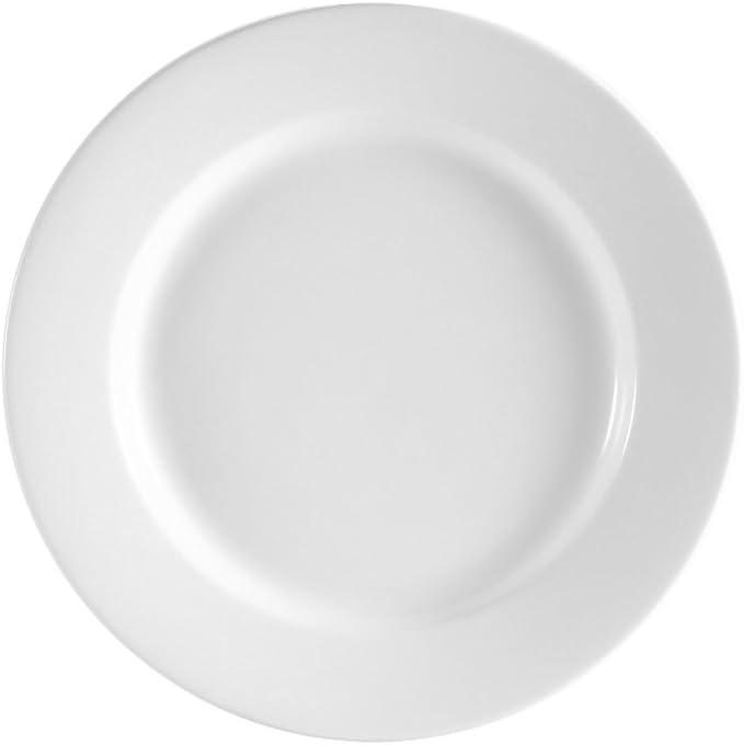 Clinton Plate 9 IN Porcelain Super White Rolled Edge 24/Case
