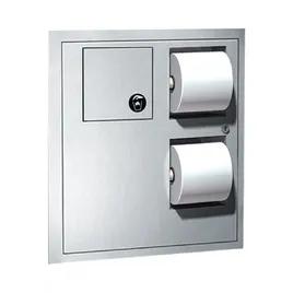Traditional™ Toilet Paper Dispenser 17.38X20X4.25 IN Stainless Steel Recessed Traditional W/Sanitary Napkin Disp 1/Each