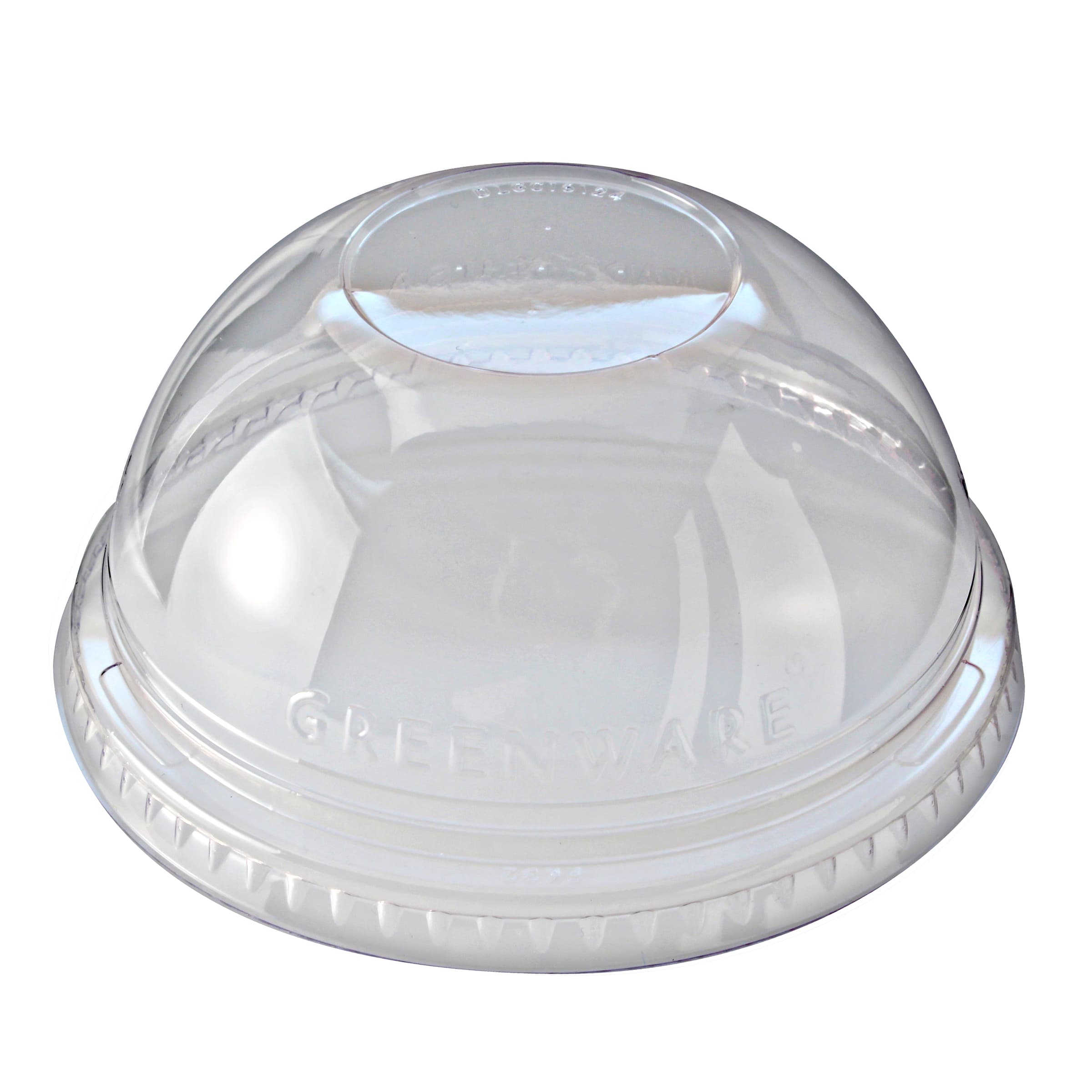 Greenware® Lid Dome 4X1.8 IN PLA Clear For 16-24 OZ Cold Cup No Hole 1000/Case