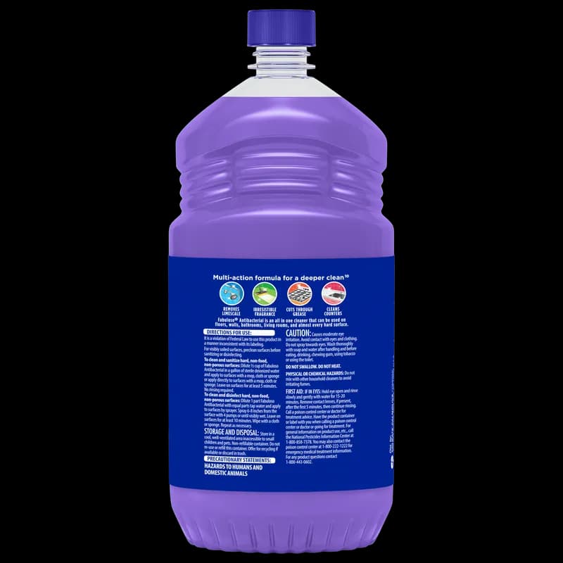 Fabuloso® Lavender Cleaner 48 OZ Liquid Antibacterial Multi-Purpose 4/Case