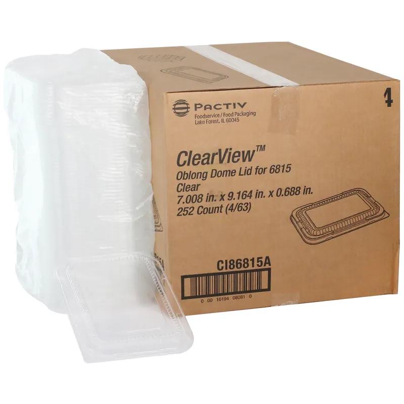 Lid Dome 7X9.16X0.688 IN OPS Clear Oblong For Container 250/Case