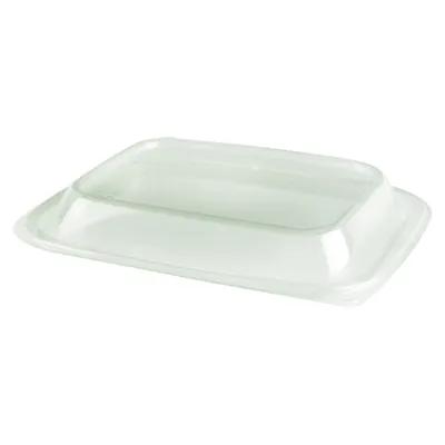 Lid Dome 1 Compartment RPET Clear Rectangle For Cold Container Unhinged Anti-Fog 756/Case