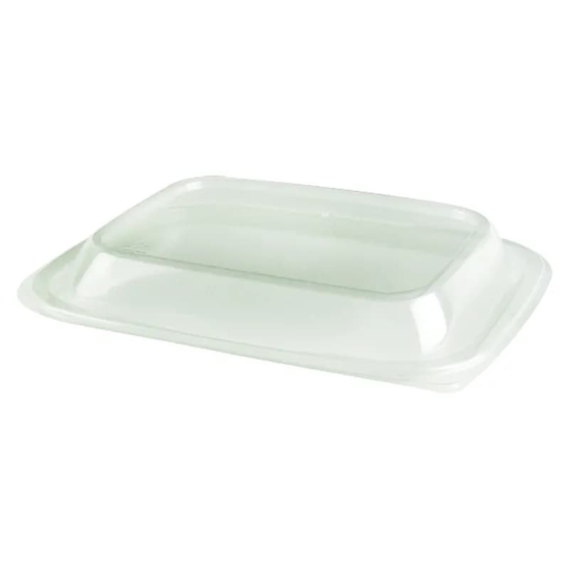 Lid Dome 1 Compartment RPET Clear Rectangle For Cold Container Unhinged Anti-Fog 756/Case