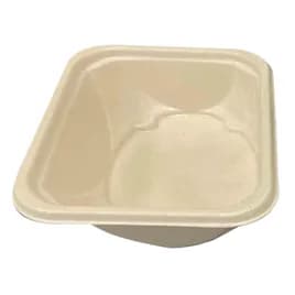 Take-Out Tray Base 6.5X5X1.75 IN Sugar Pulp PLA Kraft Up to 400 Degrees F Moisture Resistant Oil Resistant 500/Case