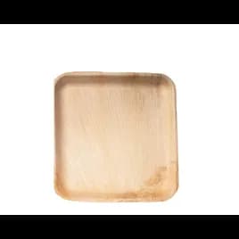Plate 7X7 IN Palm Leaf Natural Square 300/Case