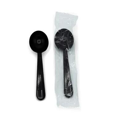 Victoria Bay Soup Spoon PP Black Heavyweight Individually Wrapped 1000/Case