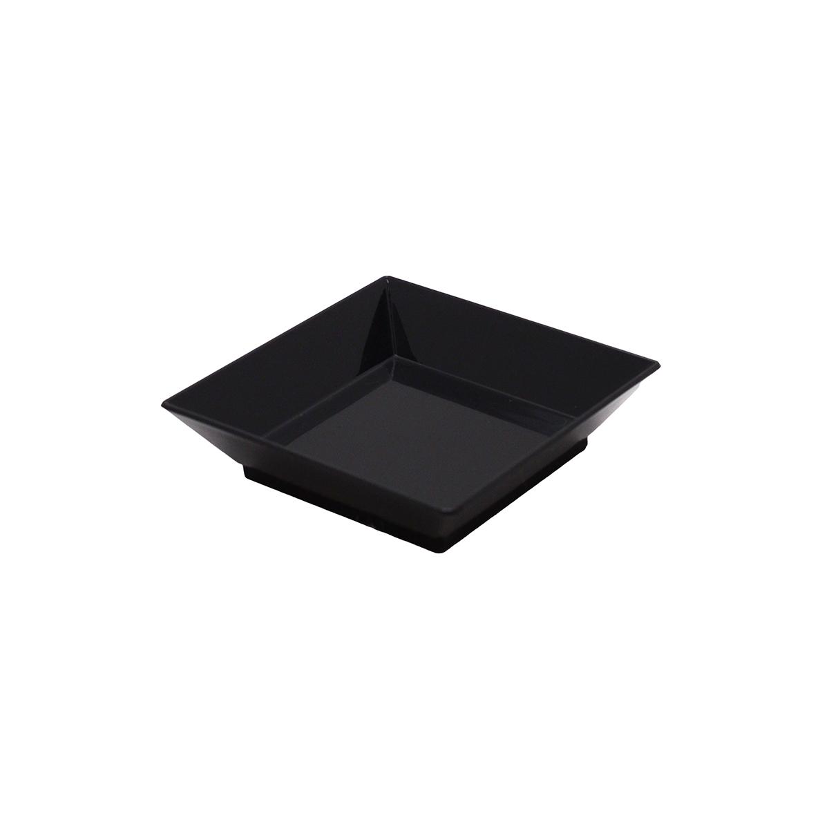 Tiny Temptations Serving Tray 2.5X2.5 IN Plastic Black Square 200/Case