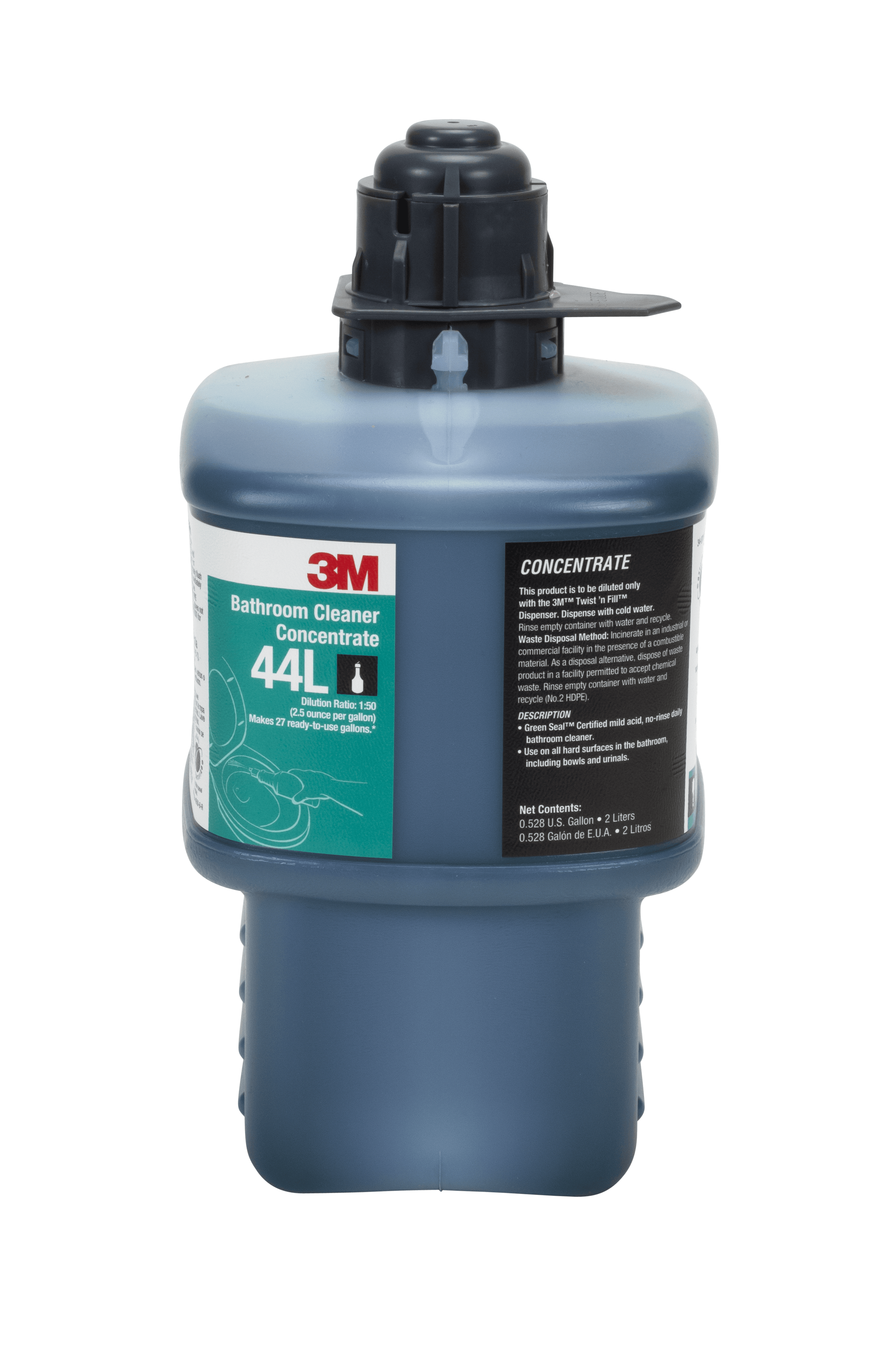 3M™ 44L Restroom Cleaner 2 L Concentrate No Rinse With Gray Cap 6/Case