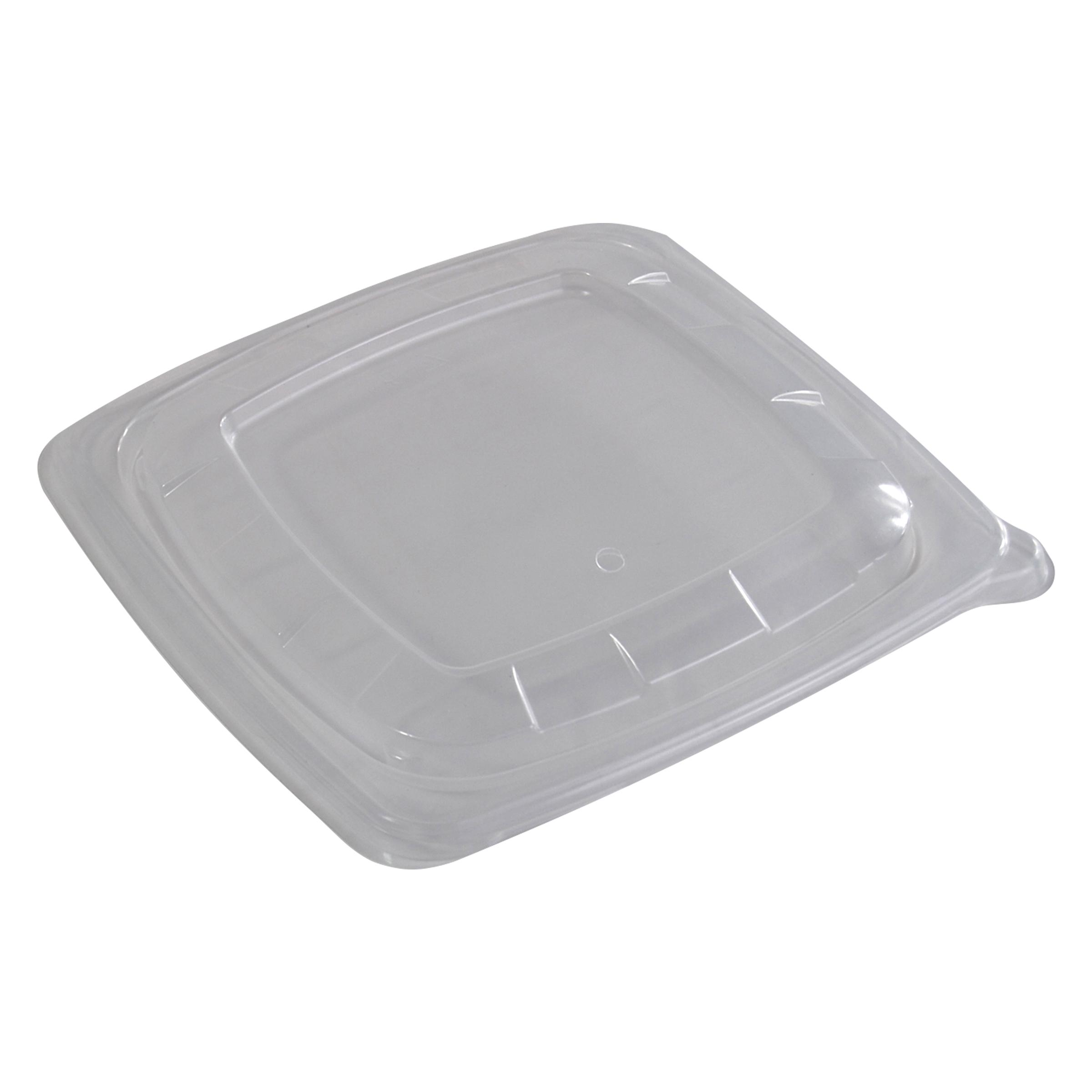 Lid 7.4X7.4 IN PP Clear Square For 24-28-32 OZ Bowl 300/Case