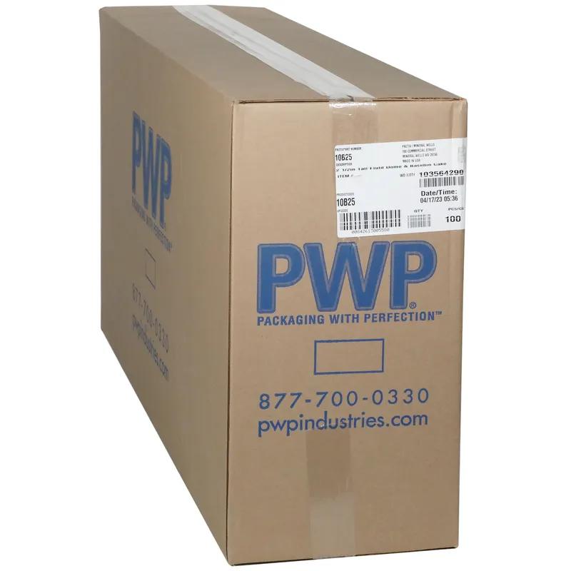 Bakery Container & Lid Combo 8IN Cake 9.75X2.5 IN PET Black Clear Fluted 100/Case