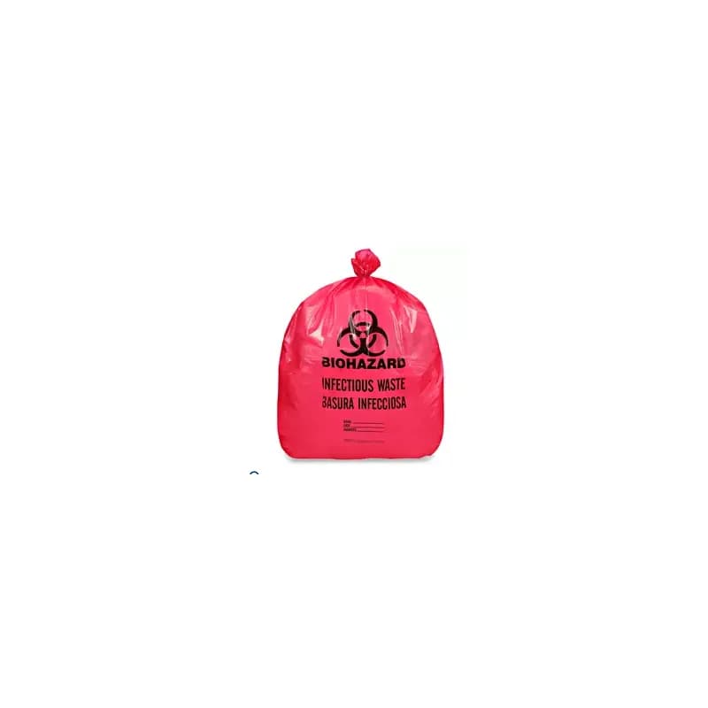 Victoria Bay Can Liner Biohazard Bag 40X48 IN 45 GAL Red Plastic 16MIC 25 Count/Roll 10 Rolls/Case