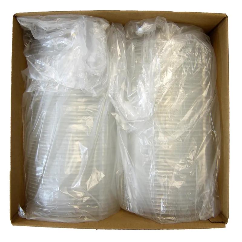 Lid Dome Small (SM) 9.29X6.79X1.5 IN 1 Compartment PP Clear Oval For Burrito Bowl Unhinged 300/Case