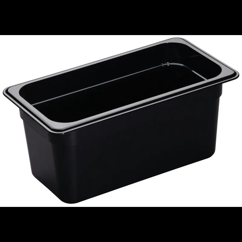 Camwear® Food Pan 1/3 6 IN Black 1/Each