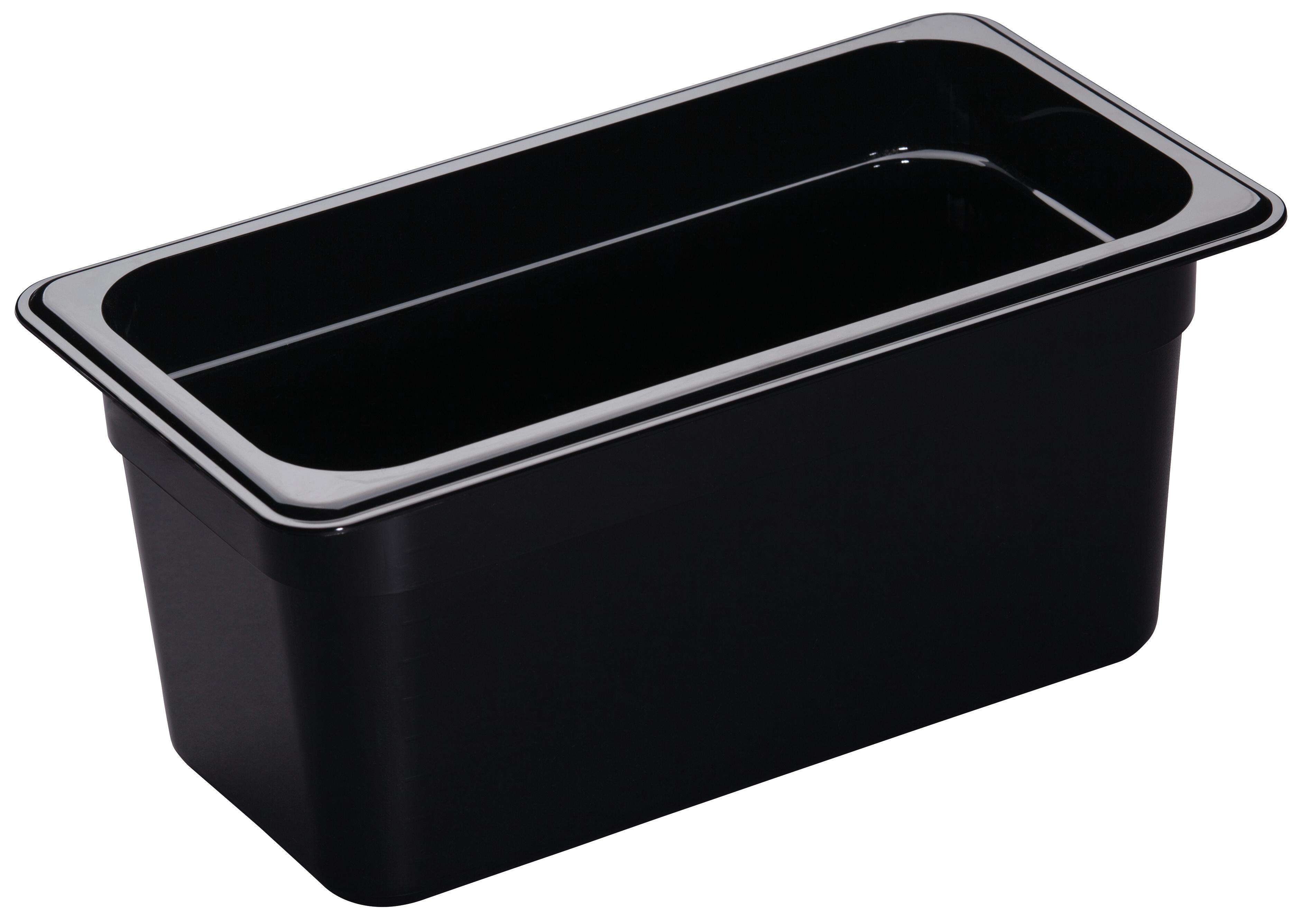Camwear® Food Pan 1/3 6 IN Black 1/Each