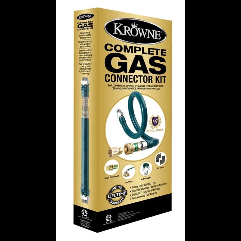 Gas Connector Complete Kit 60X0.75 IN Stainless Steel Quick Disconnect 1/Each