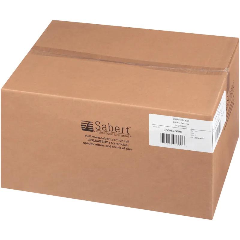 Bakery Tray Small (SM) 16 OZ Black Rectangle 600/Case