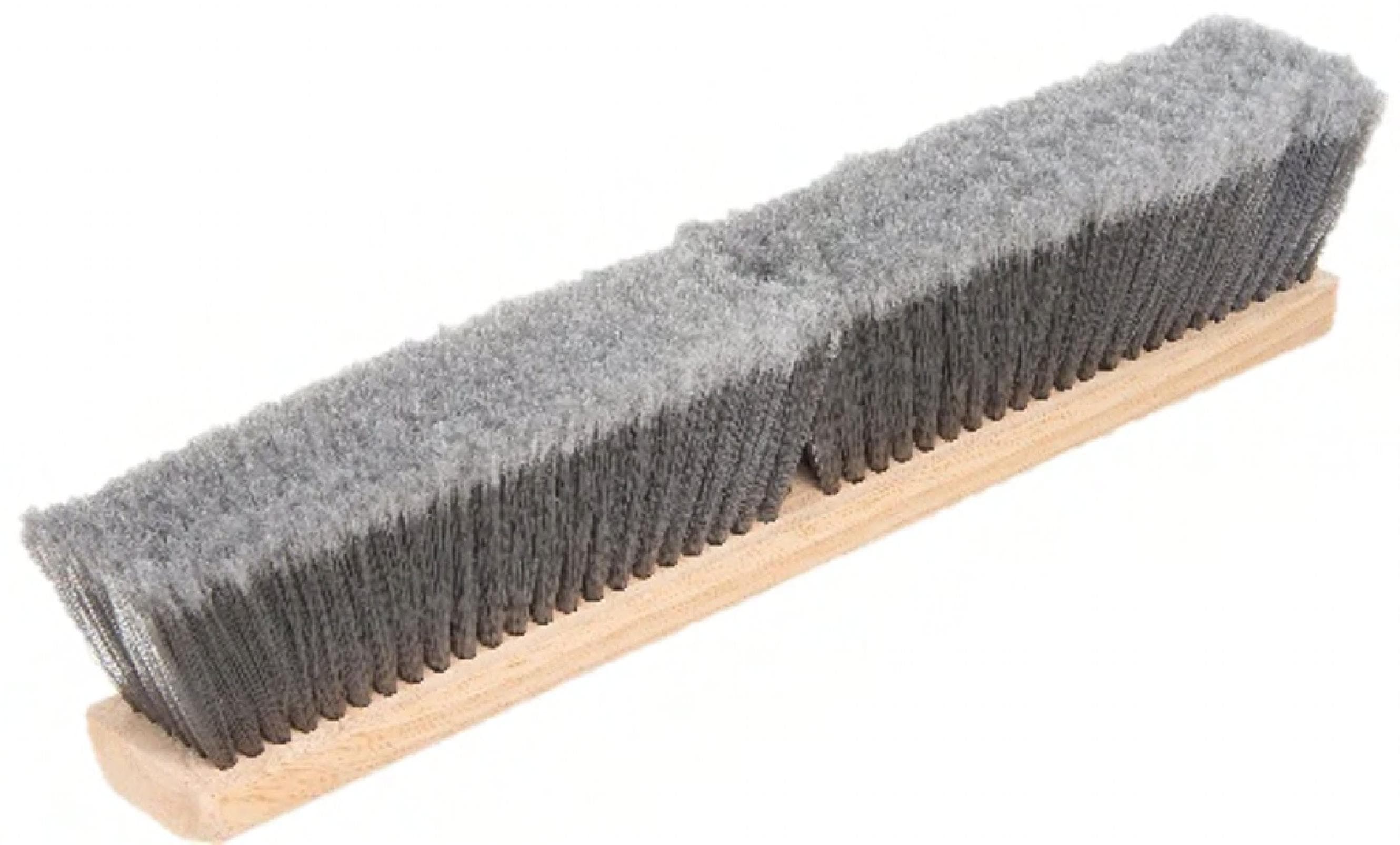 Floor Brush 18 IN Fiber Gray Flagged Bristles 1/Each