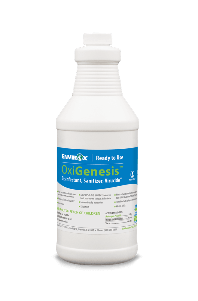 Oxigenesis™ Unscented Disinfectant & Sanitizer 1 QT RTU Virucide 12/Case