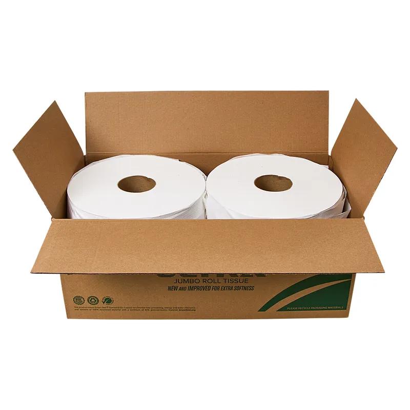 Toilet Paper & Tissue Roll 2000 FT 2PLY White Jumbo (JRT) 12IN Roll 6 Rolls/Case
