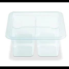 Fresh 'n Clear® Deli Container Base 24 OZ 4 Compartment PET Clear Square 300/Case