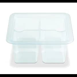 Fresh 'n Clear® GoCube® Deli Container Base 24 OZ 4 Compartment PET Clear Square 300/Case