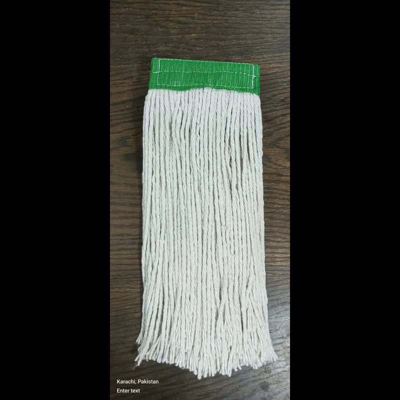 Victoria Bay Mop Head #20 White Green Cotton Synthetic Blend Cut End 5 IN Headband 12 Count/Case