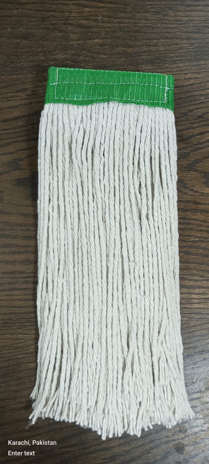 Victoria Bay Mop Head #20 White Green Cotton Synthetic Blend Cut End 5 IN Headband 12 Count/Case