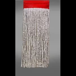 Victoria Bay Mop Head #24 White Red Cotton Synthetic Blend Cut End 5 IN Headband 12 Count/Case
