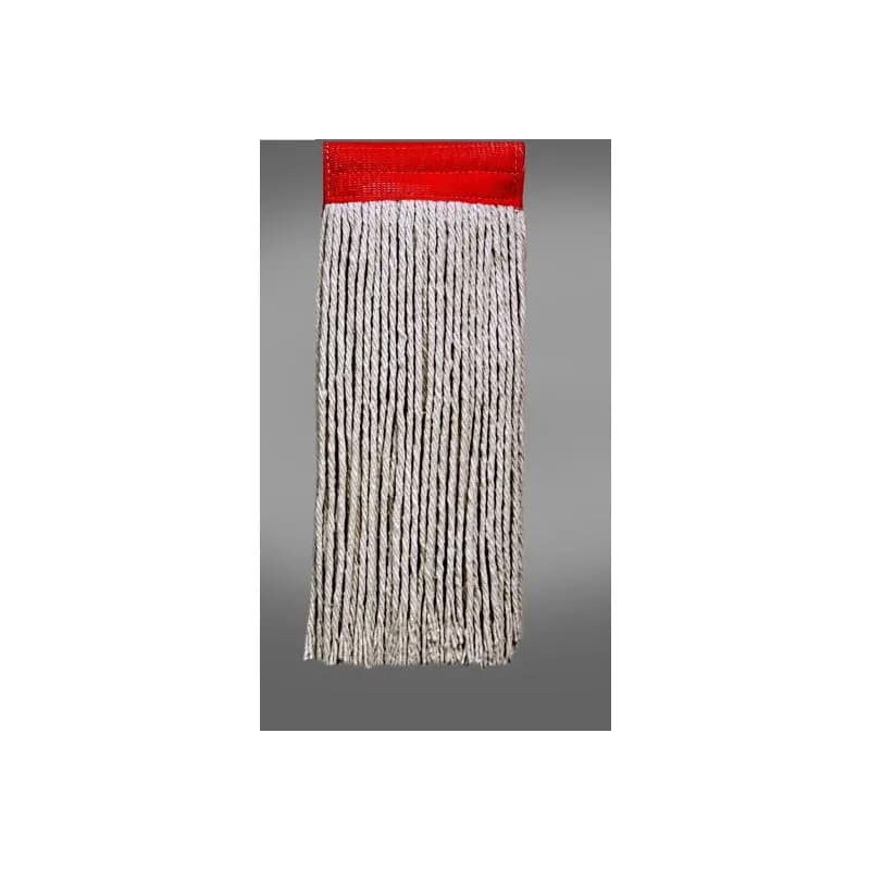 Victoria Bay Mop Head #24 White Red Cotton Synthetic Blend Cut End 5 IN Headband 12 Count/Case