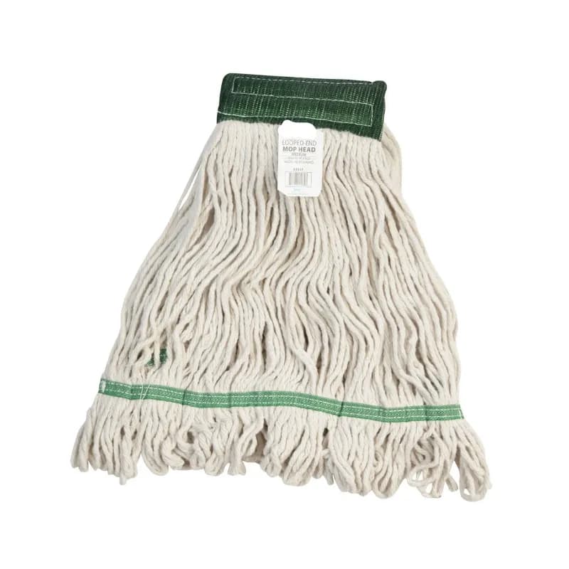 Victoria Bay Mop Head Medium (MED) White Green Cotton Synthetic Blend Looped 5 IN Headband 12 Count/Case