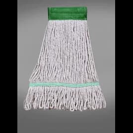 Victoria Bay Mop Head Medium (MED) White Green Cotton Synthetic Blend Looped 5 IN Headband 12 Count/Case