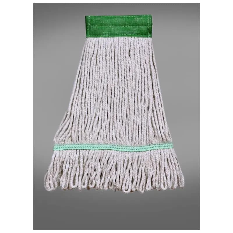 Victoria Bay Mop Head Medium (MED) White Green Cotton Synthetic Blend Looped 5 IN Headband 12 Count/Case