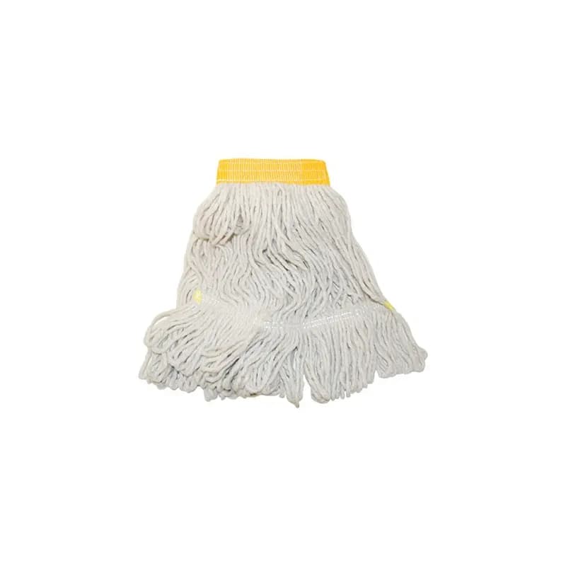 Victoria Bay Mop Head Small (SM) White Yellow Cotton Synthetic Blend Looped 5 IN Headband 12 Count/Case