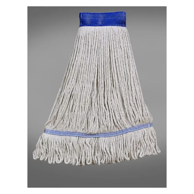 Victoria Bay Mop Head XL White Blue Cotton Synthetic Blend Looped 5 IN Headband 12 Count/Case