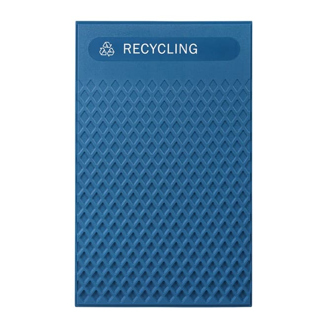 Mixed Recycling Decorative Panels 20.72X0.50X34.33 IN Blue Resin Large Capacity 1/Each