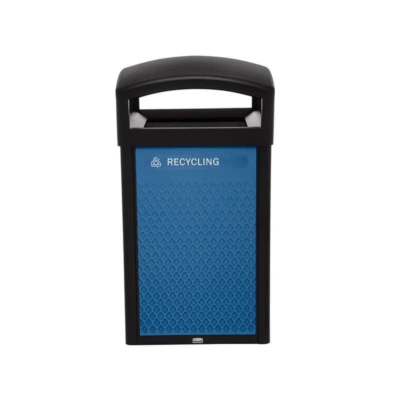 Mixed Recycling Decorative Panels 20.72X0.50X34.33 IN Blue Resin Large Capacity 1/Each