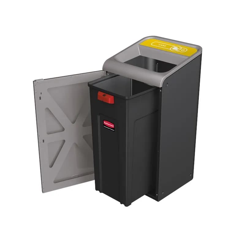 Configure™ 1-Stream Recycling Bin 24.05X19.50X37.97 IN 33 GAL Gray Stenni Metal 1/Each