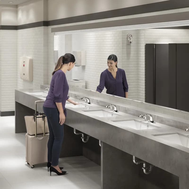 AutoFaucet® Milano Sink Faucet Chrome Metal Touchless Center Set Kit 3 With 4IN Spout 1/Each