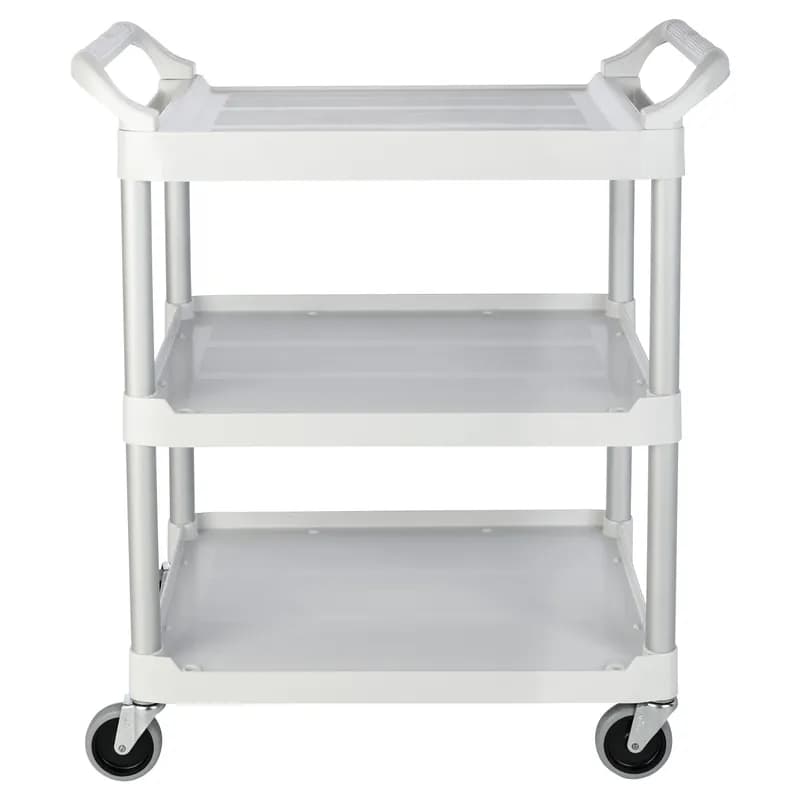 Utility Cart 33.63X18.63X37.75 IN 200 LB White Plastic 4 IN Swivel Caster 1/Each