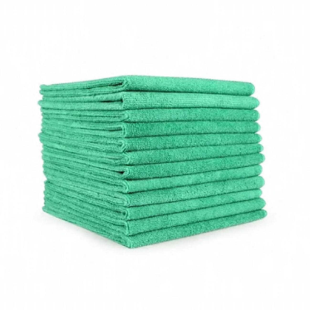 HOSPECO® Cleaning Cloth 12X12 IN Microfiber Green Heavy Duty 300 GSM 12 Count/Bag 20 Bags/Case