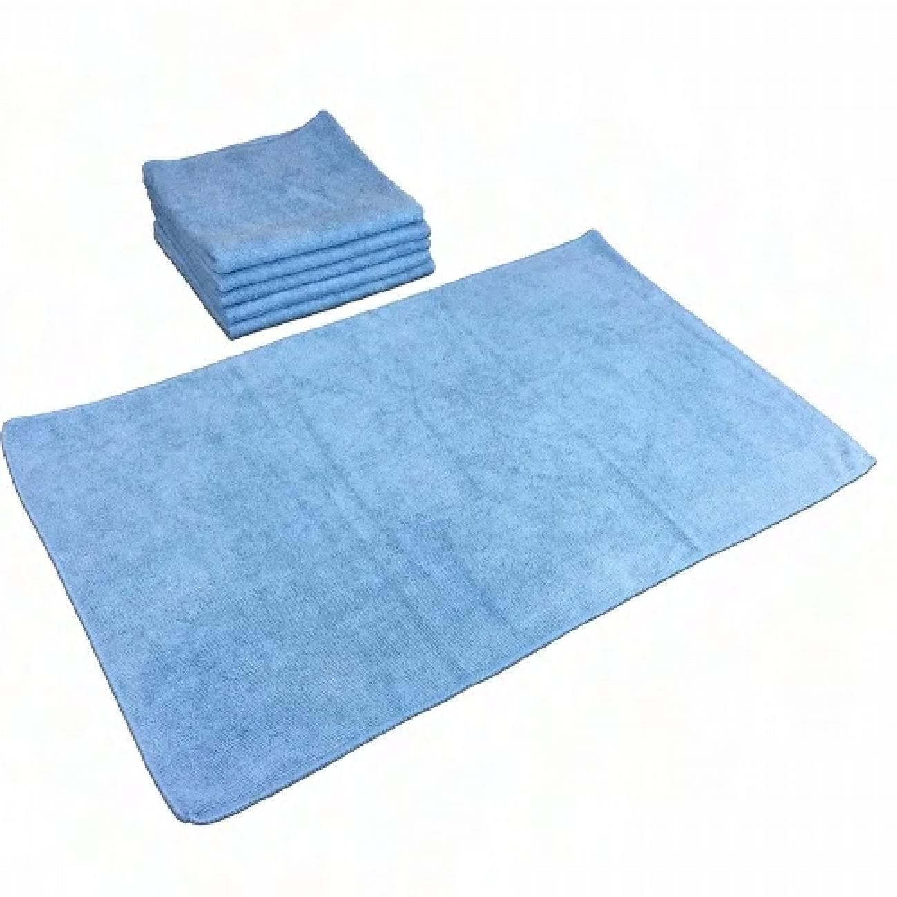 HOSPECO® Cleaning Cloth 16X27 IN Extra Large (XL) Microfiber Blue Heavy Duty 300 GSM 12 Count/Bag 15 Bags/Case
