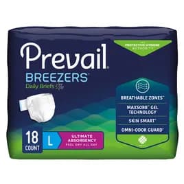Prevail® Unisex Underwear Large (LG) White Textile Brief 72/Case