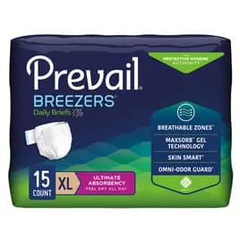 Prevail® Unisex Underwear XL White Textile Brief 60/Case