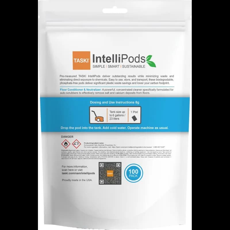 Taski® IntelliPods Floor Conditioner Floor Neutralizer Cleaner 100 Count/Pack