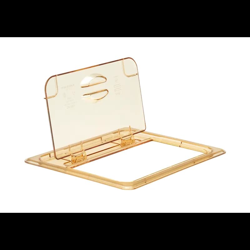 H-Pan™ FlipLids® High Temperature Food Pan Lid 1/2 Amber Solid 6/Case